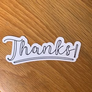 20 pack of Thanks Labels for Customers packages